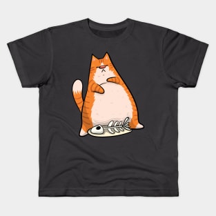 Ginger Lazy Cat T-Shirt Kids T-Shirt